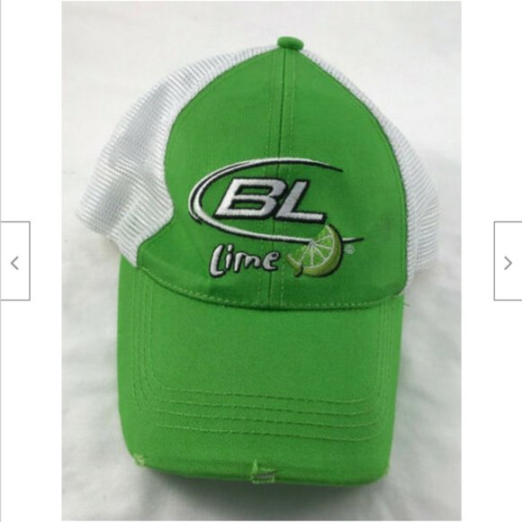 Bud Light Lime Baseball Cap Trucker Snapback Distressed Hat - Picture 2 of 7